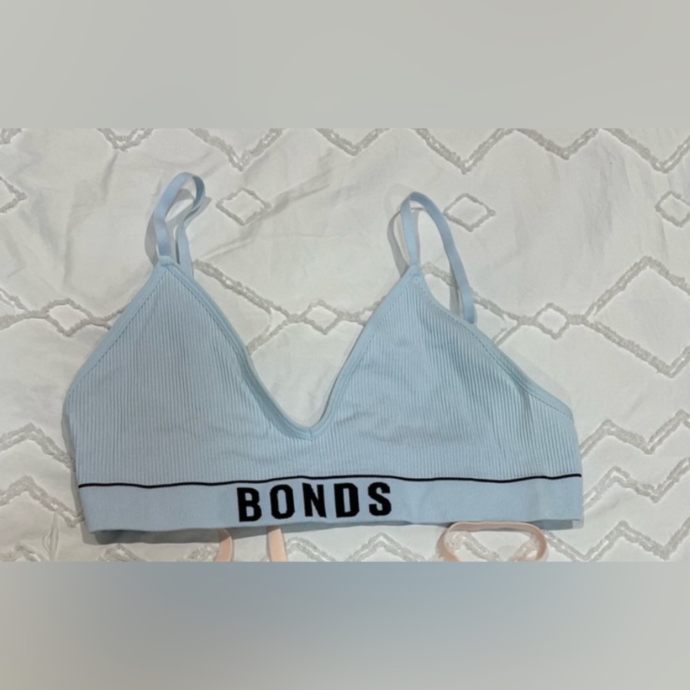 Light Blue Bonds Original Bra Size Large
